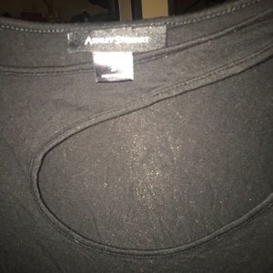 Black cut out t shirt